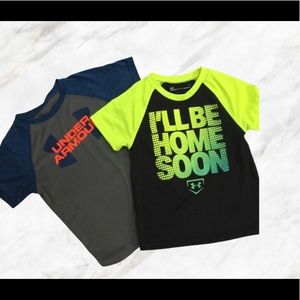 🔹NWT 2 Under Armour Heat Gear Tees , Boys 4